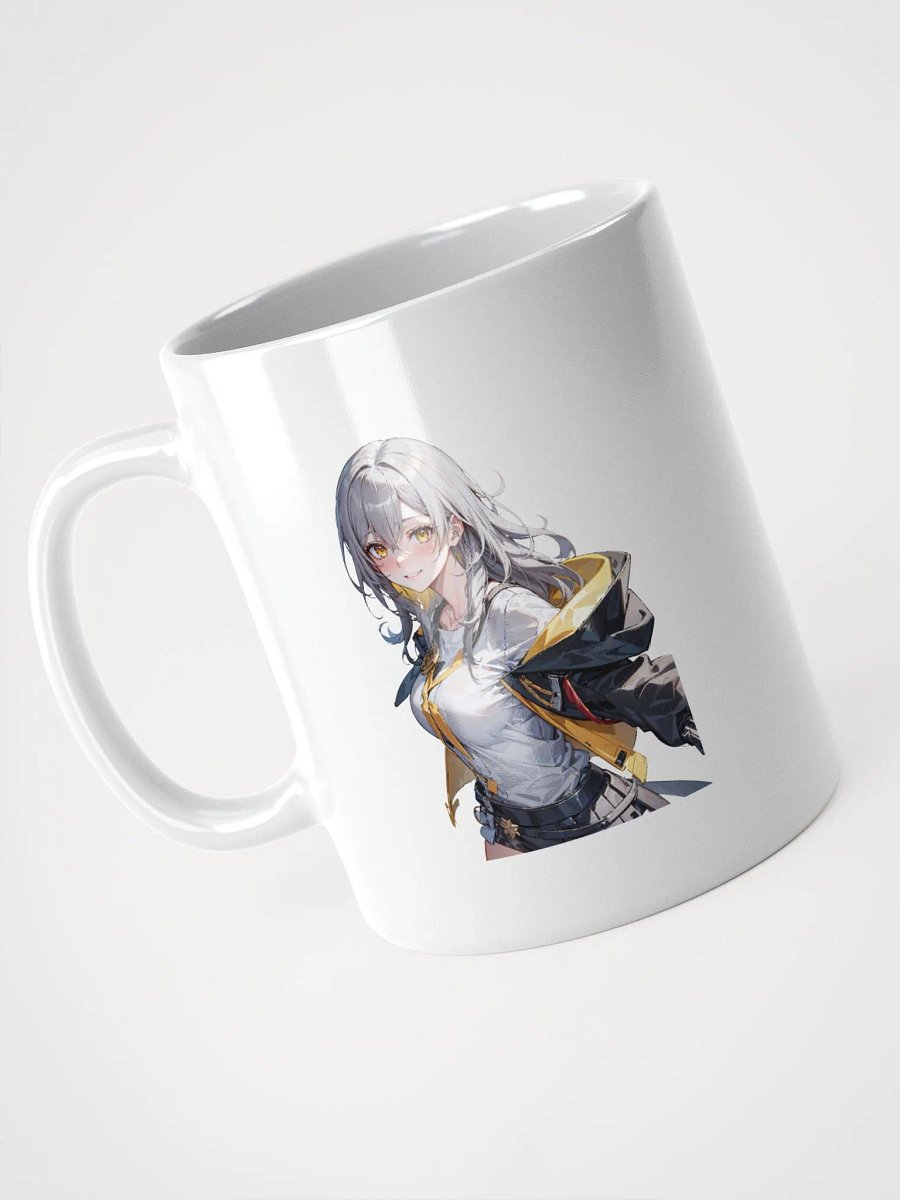 White Glossy Mug - Trailblazer Female (Honkai Star Rail) product image (3)