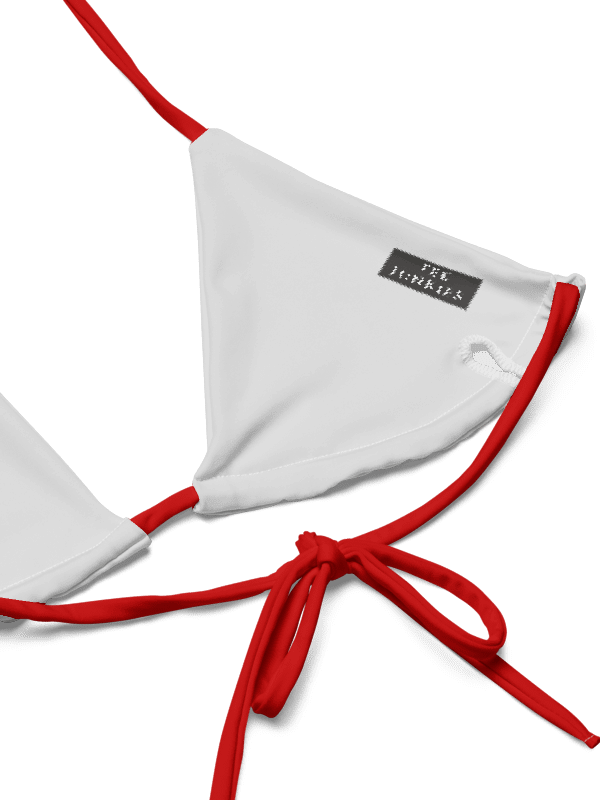 Low Rise Cheeky String Bikini, Red White and Blue Top, Red Bottoms product image (7)