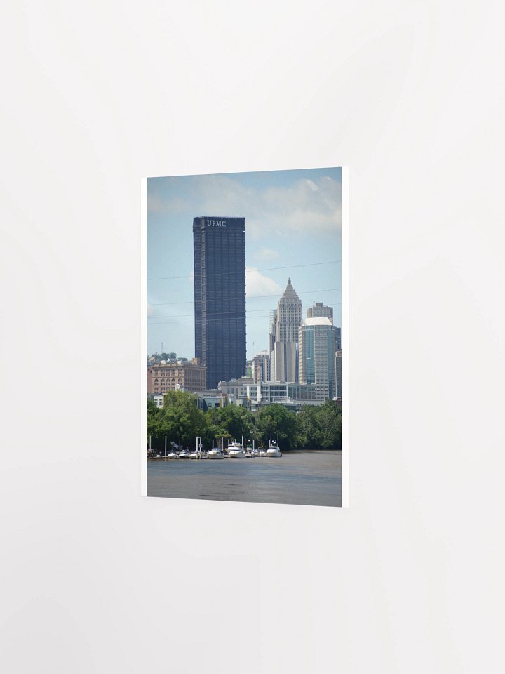 Pittsburgh - U.S. Steel Tower Building and Gulf Tower with marina - print/poster product image (2)