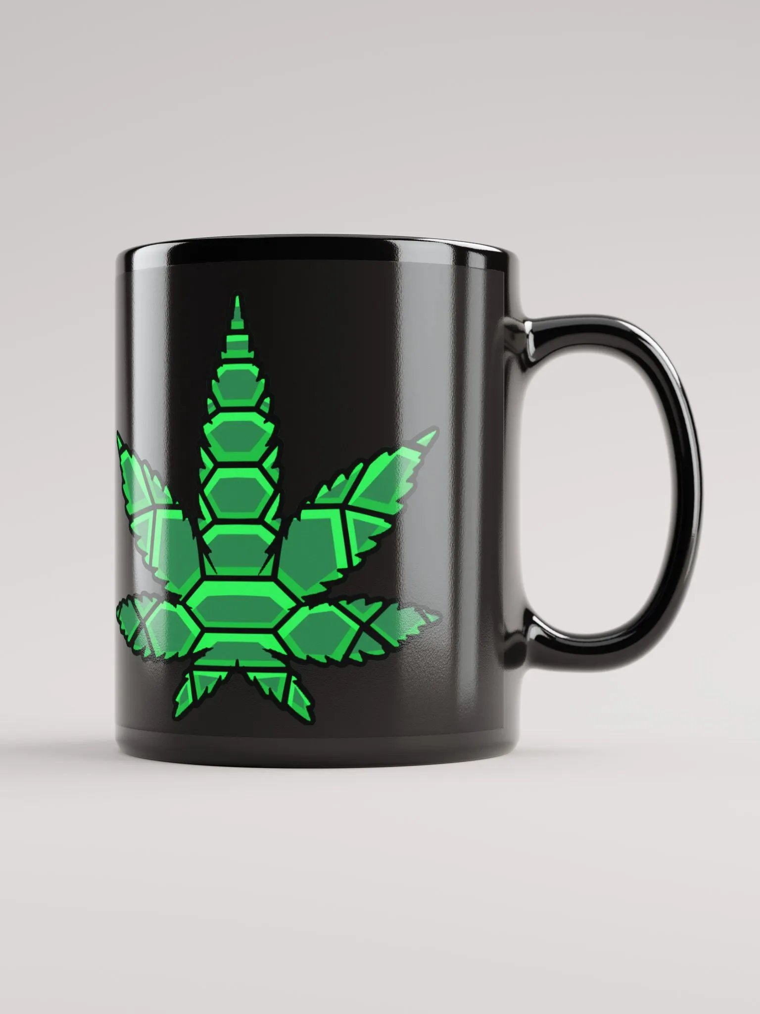 Leaf Black Glossy Mug product image (4)