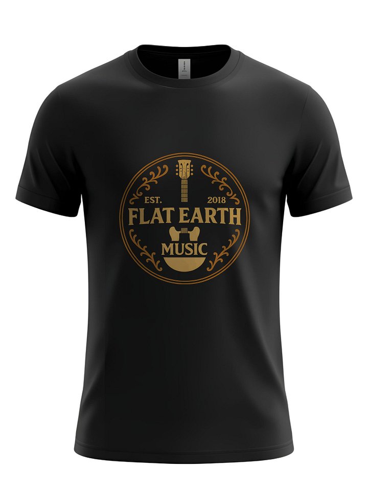 Flat Earth Vintage Script T-Shirt - Classic Retro Typography Design product image (1)