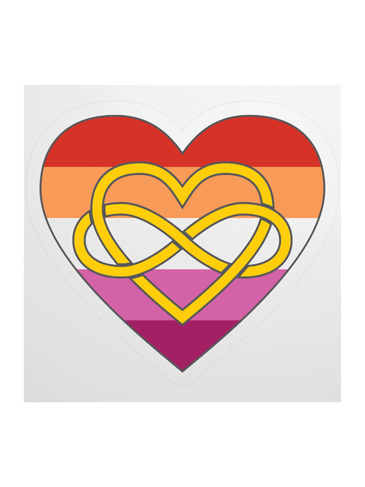 Lesbian Pride Flag Polyamory Infinity Heart Sticker product image (1)