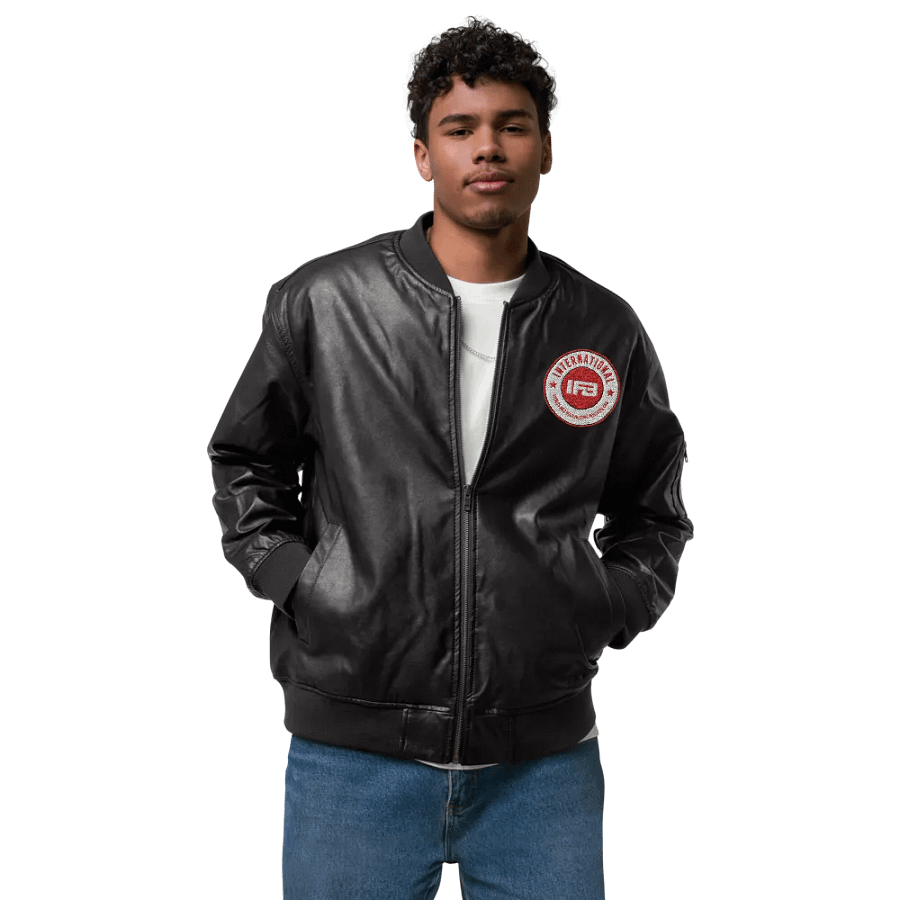 IFBNewsfeed.Org's Threadfast Apparel Faux Leather Bomber Jacket product image (3)