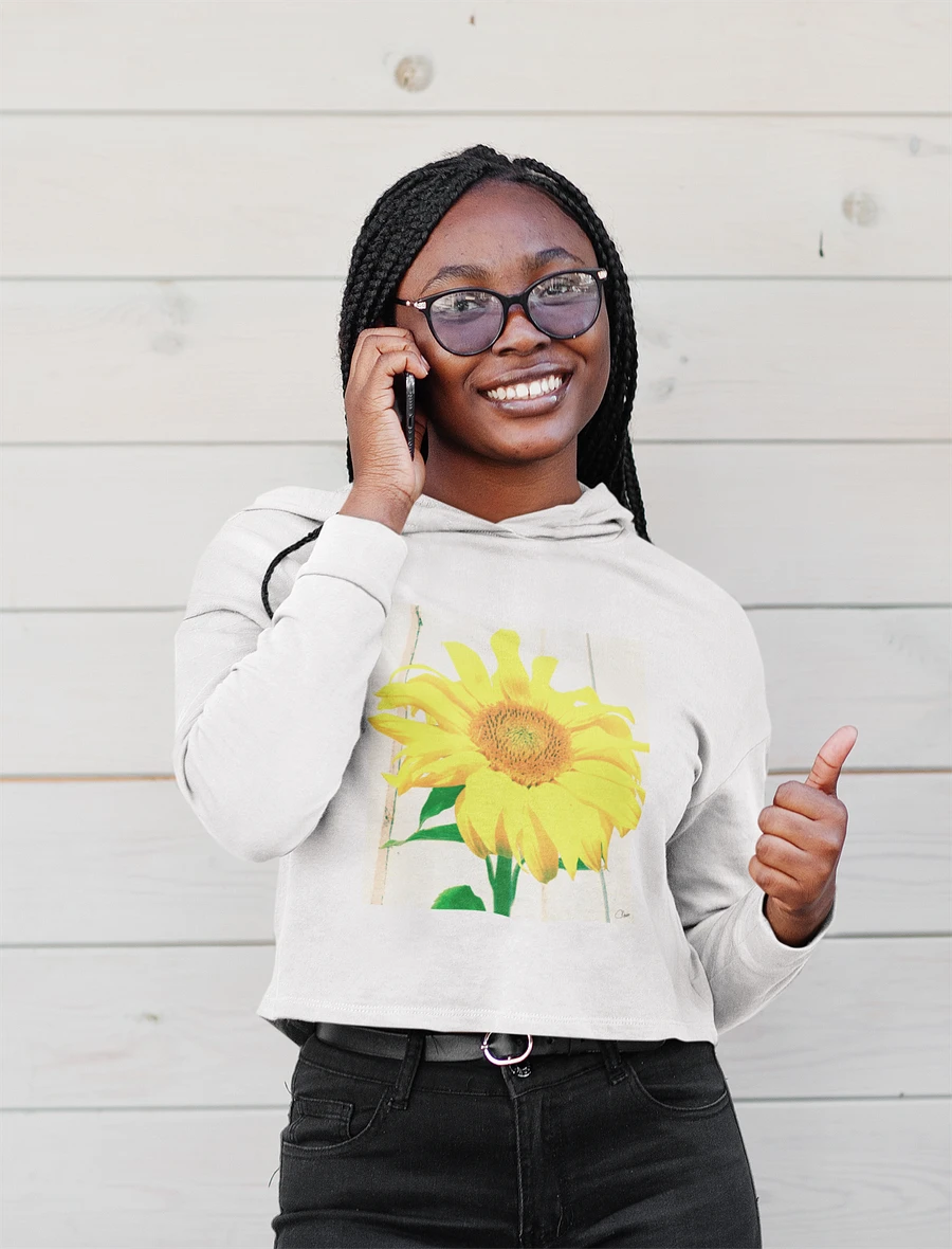 Sunflower Picture Women's Cropped Fleece Hoodie product image (3)