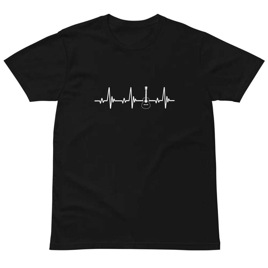 Acoustic Guitar Heartbeat Unisex Premium T-Shirt product image (2)