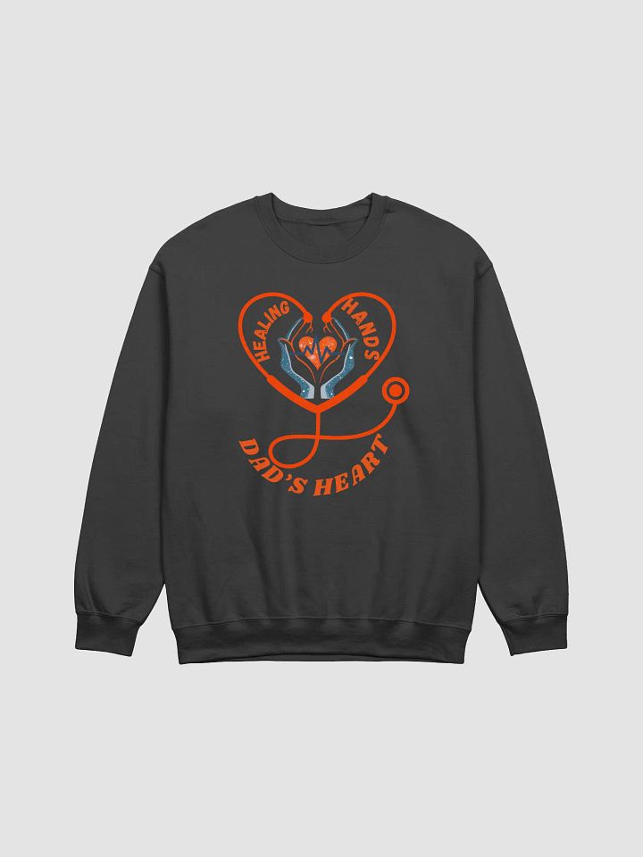 stethoscope, Healing Hands Dad's Heart Sweatshirt product image (8)