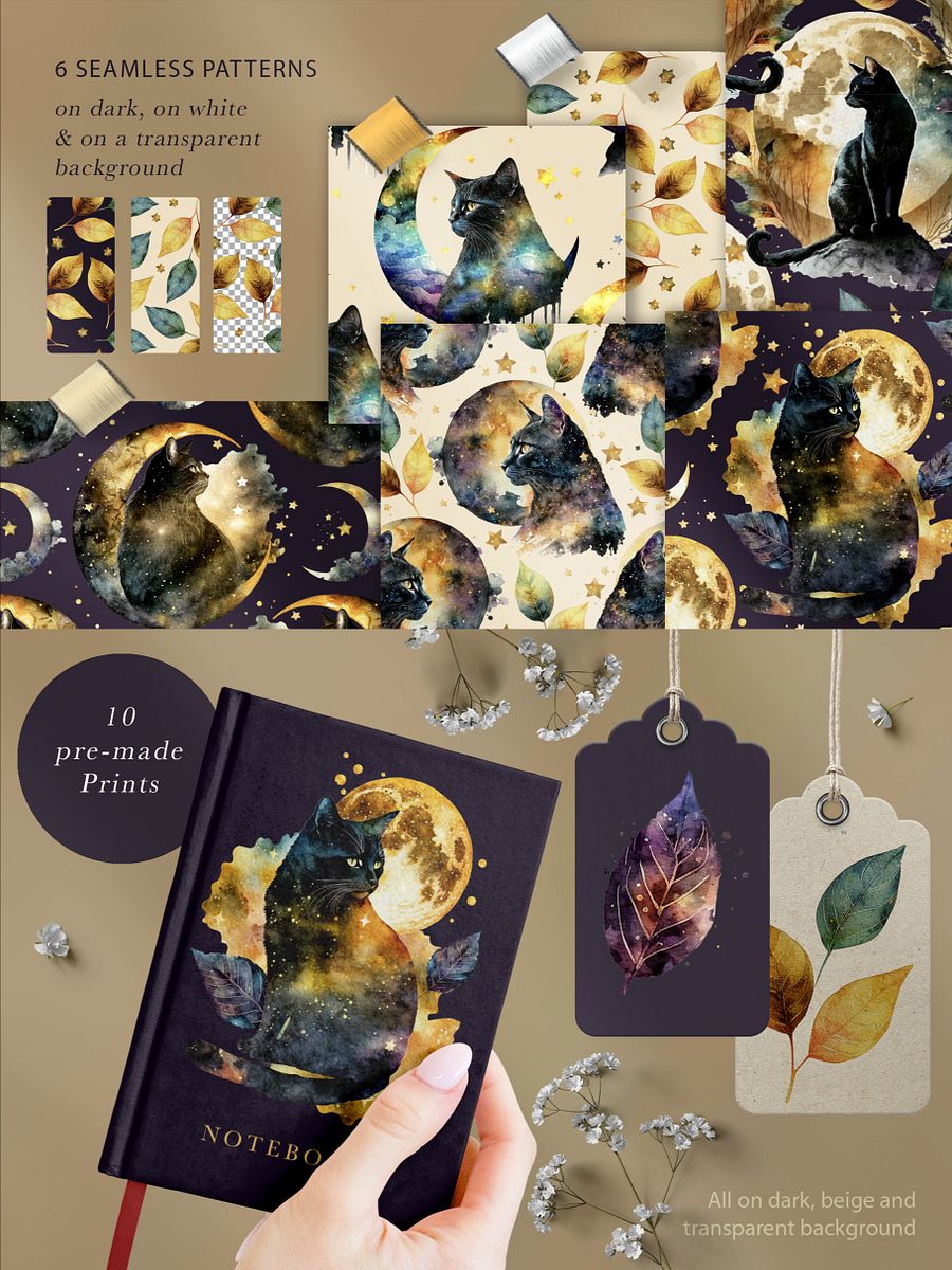 Black Cat - Watercolor Magic Bundle product image (3)