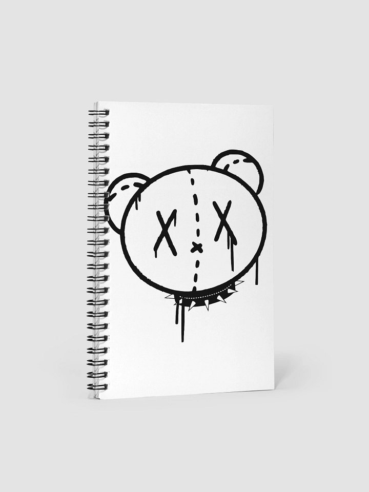 Graffiti Bear Black & White Notebook product image (1)