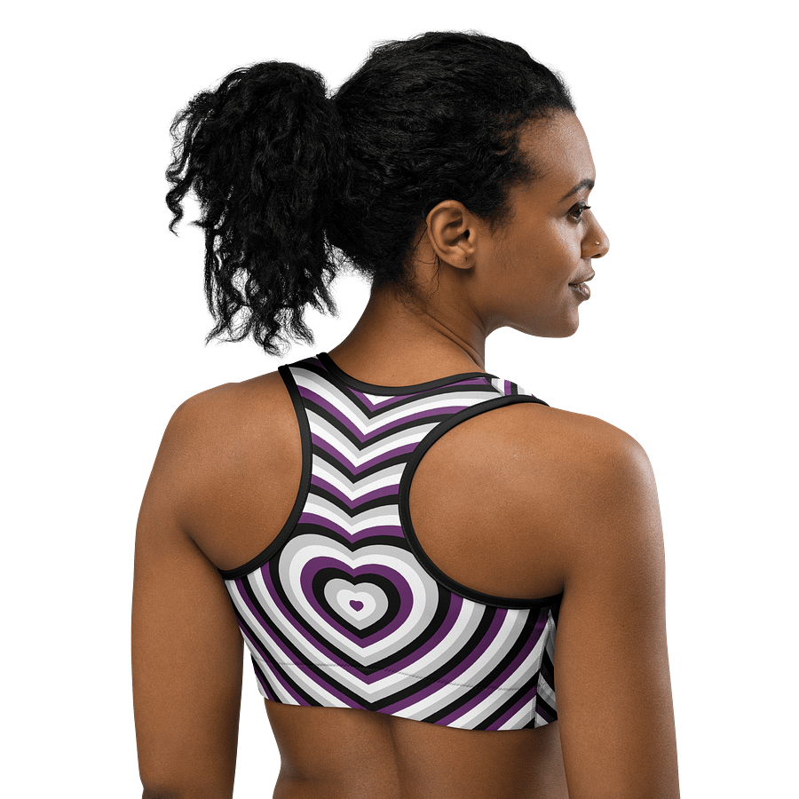 Asexual Pride Hearts Sports Bra product image (4)