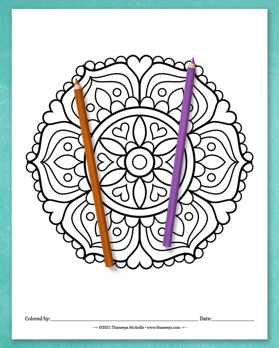 Easy Mandala Coloring Pages product image (5)