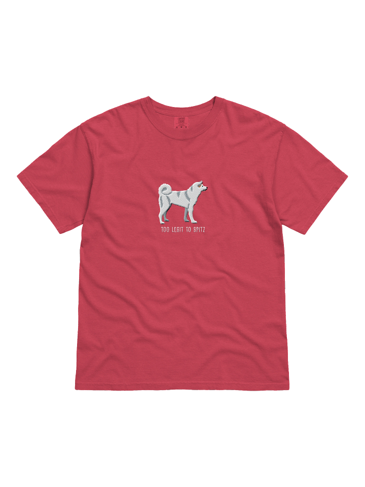 Too Legit to Spitz T-Shirt(Embroidered) of a Japanese Akita Inu(White) product image (41)