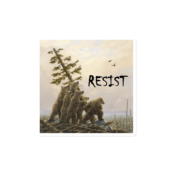 BEARS RESIST! Flat Magnet 3 SIZES! Iwo Jima Forest Service Smokey Our Parks Bear Alt National Parks Die Cut Magnet product image (2)