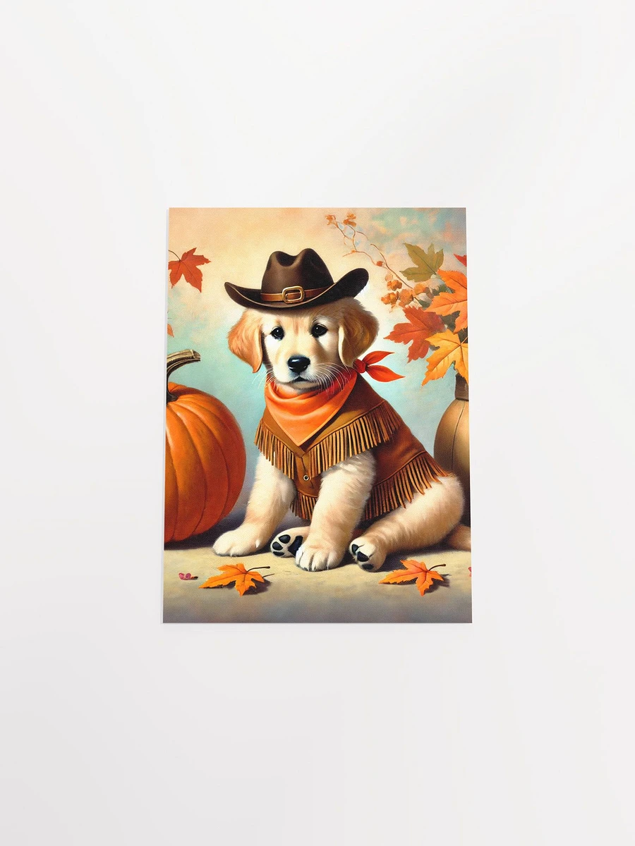 Cowboy Golden Retriever Puppy - Premium Matte Poster product image (32)