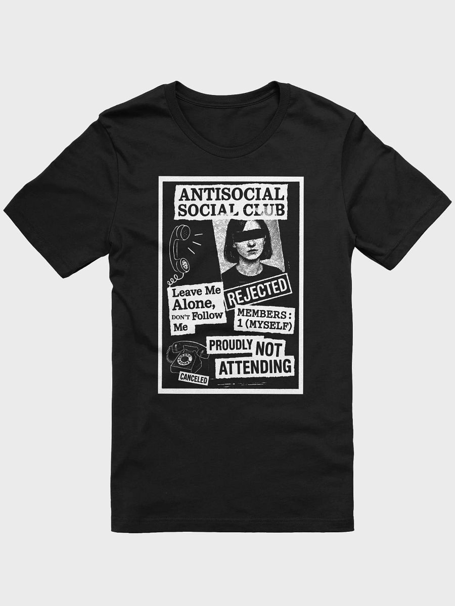 Antisocial Social Club Tee – Proudly Not Attending product image (3)