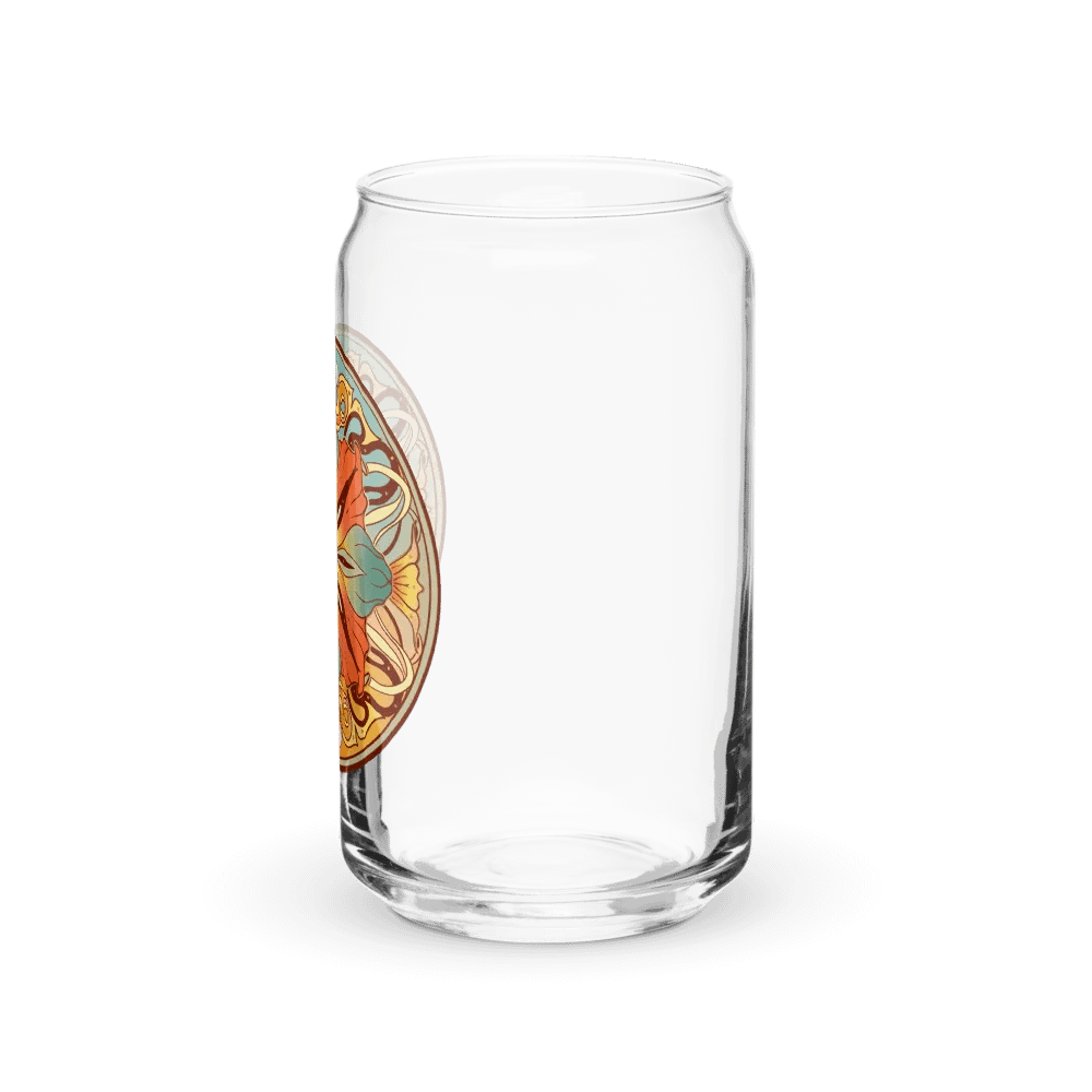 Teal Floral Mandala - Can Glass product image (3)