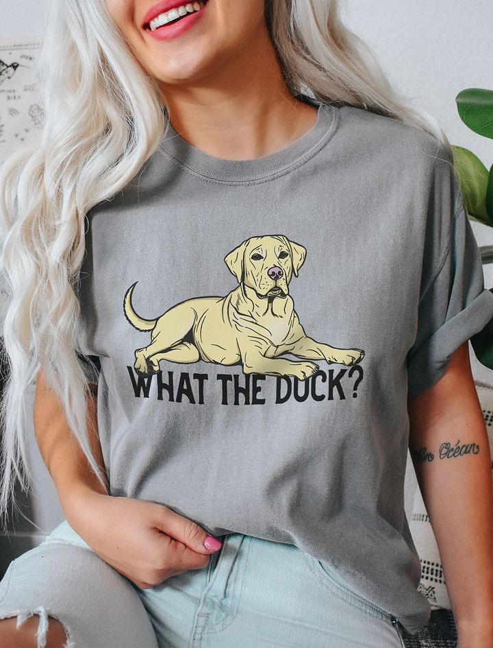 What the Duck? T-Shirt of a Labrador Retriever | Funny T-Shirt for Labrador Retriever Owners product image (21)