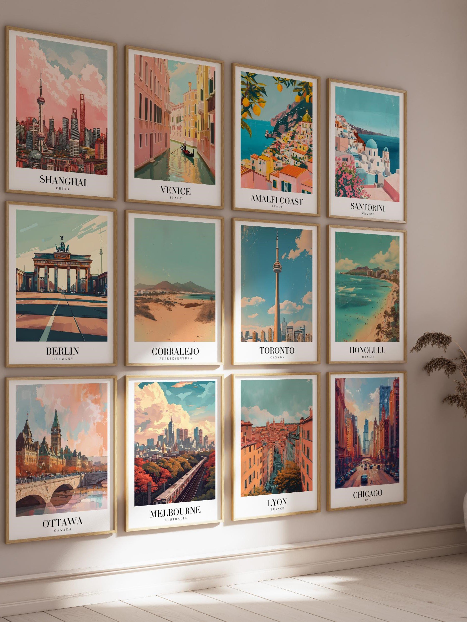 1250 Travel Poster Retro Aesthetic Vintage Travel Wall Art product image (5)