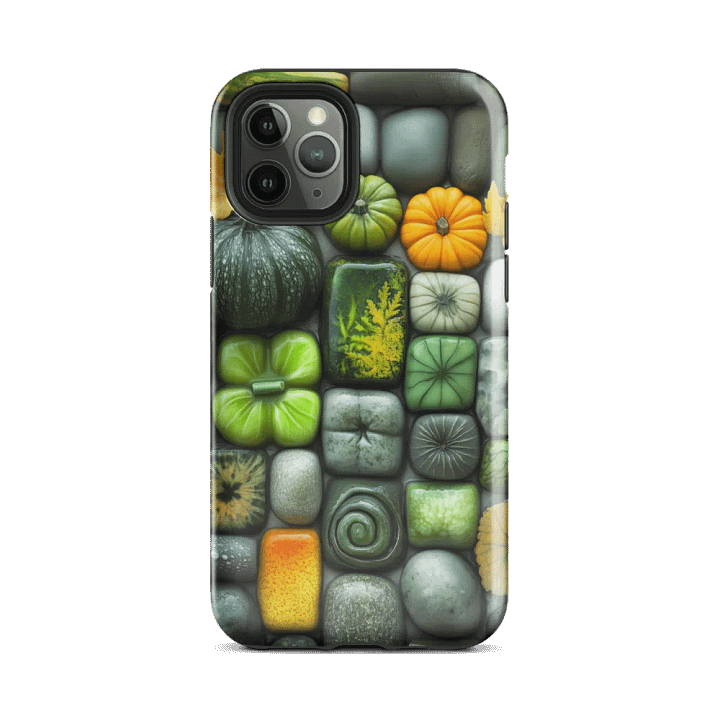 Green Mosaic Pumpkin Tiles - Tough Phone Case product image (2)