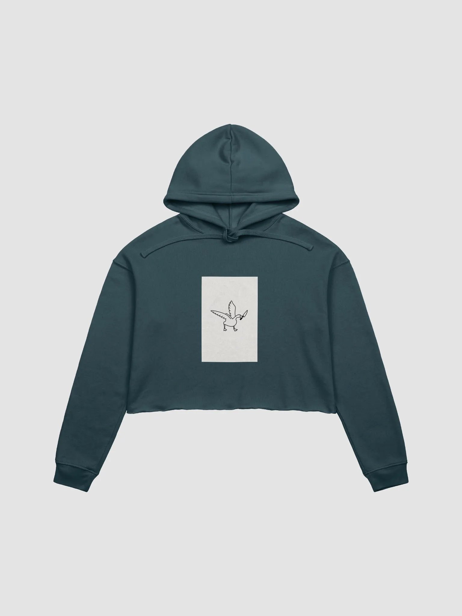 Meme Goose with a knife Crop Hoodie product image (1)