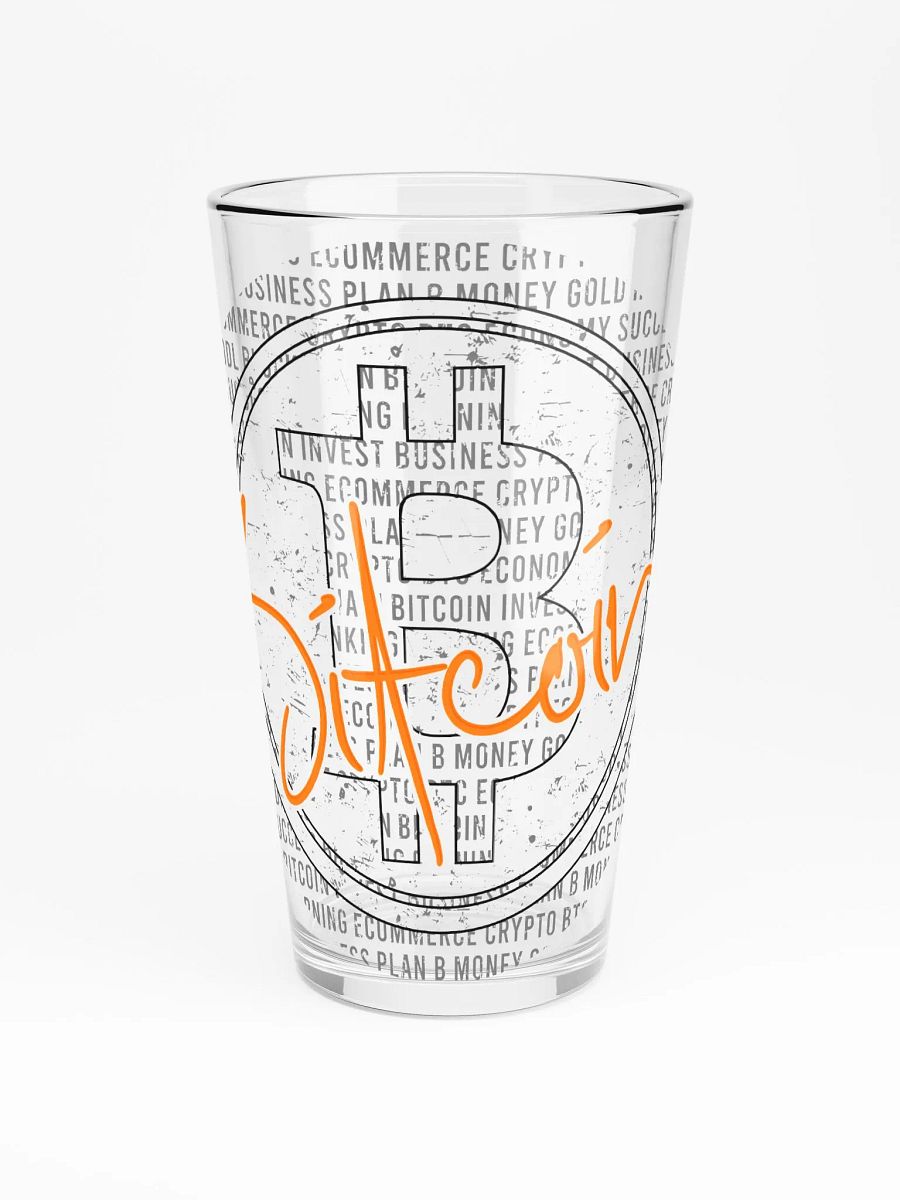 Bitcoin Symbol Shaker Pint Glass product image (4)