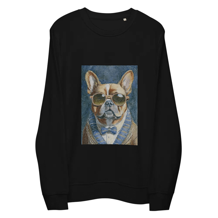 French Bulldog Sunglasses Painting - dogPXL Artistic series Unisex Organic Sweatshirt product image (5)