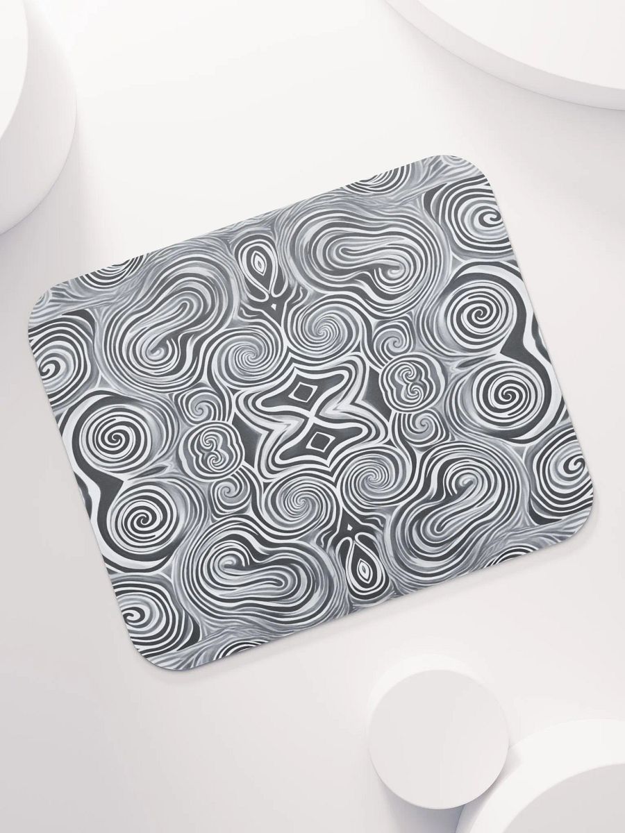 Funky Black and White Noir Liquid Tie-Dye Classic Mouse Pad product image (8)