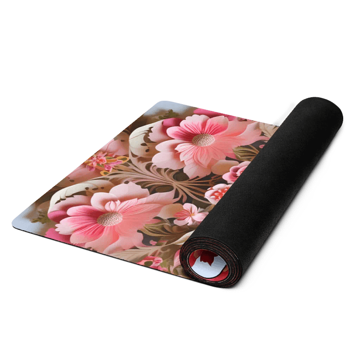 Pink Floral 1 Yoga Mat product image (2)