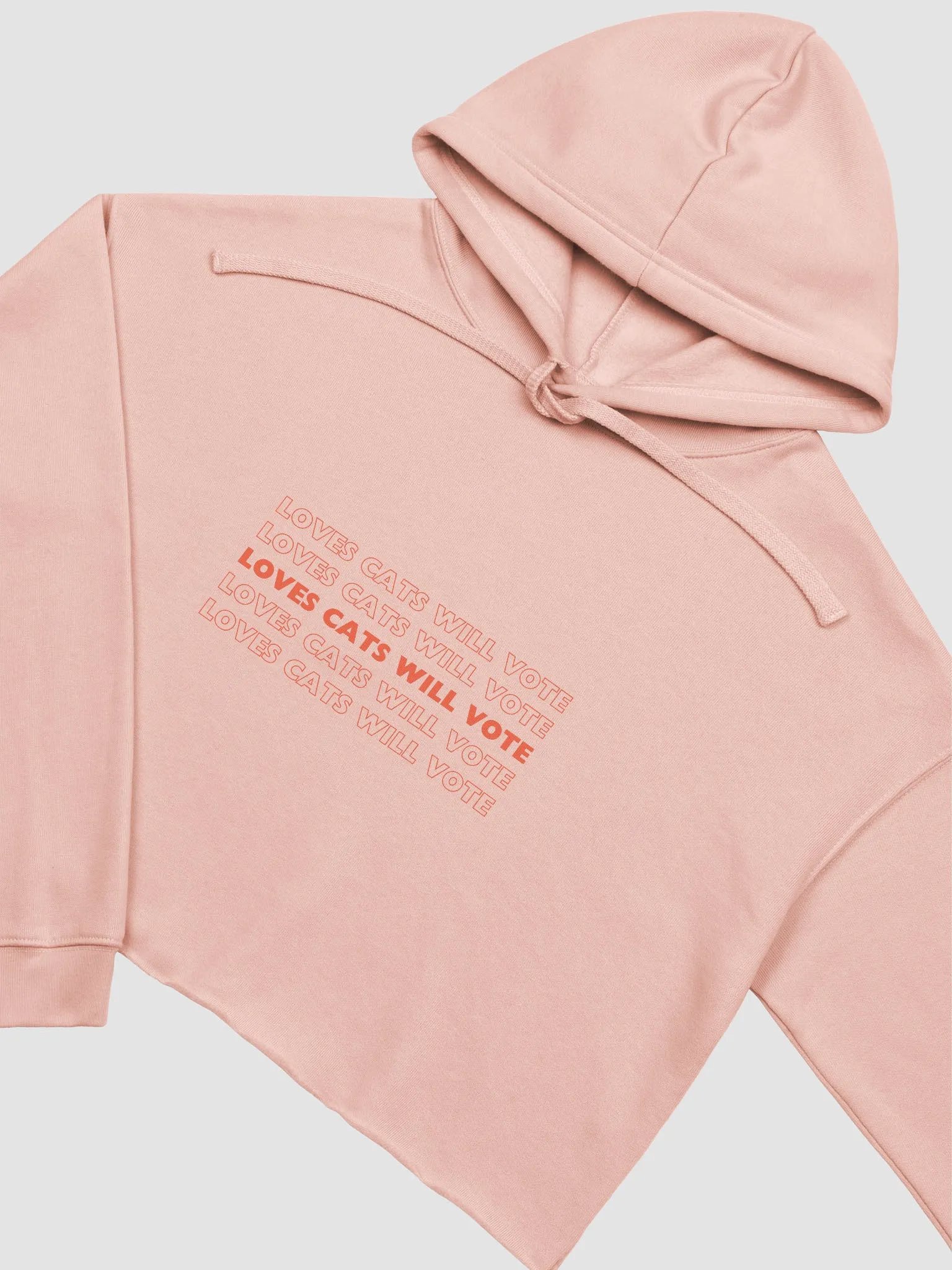 Loves Cats Will Vote Cropped Hoodie product image (3)