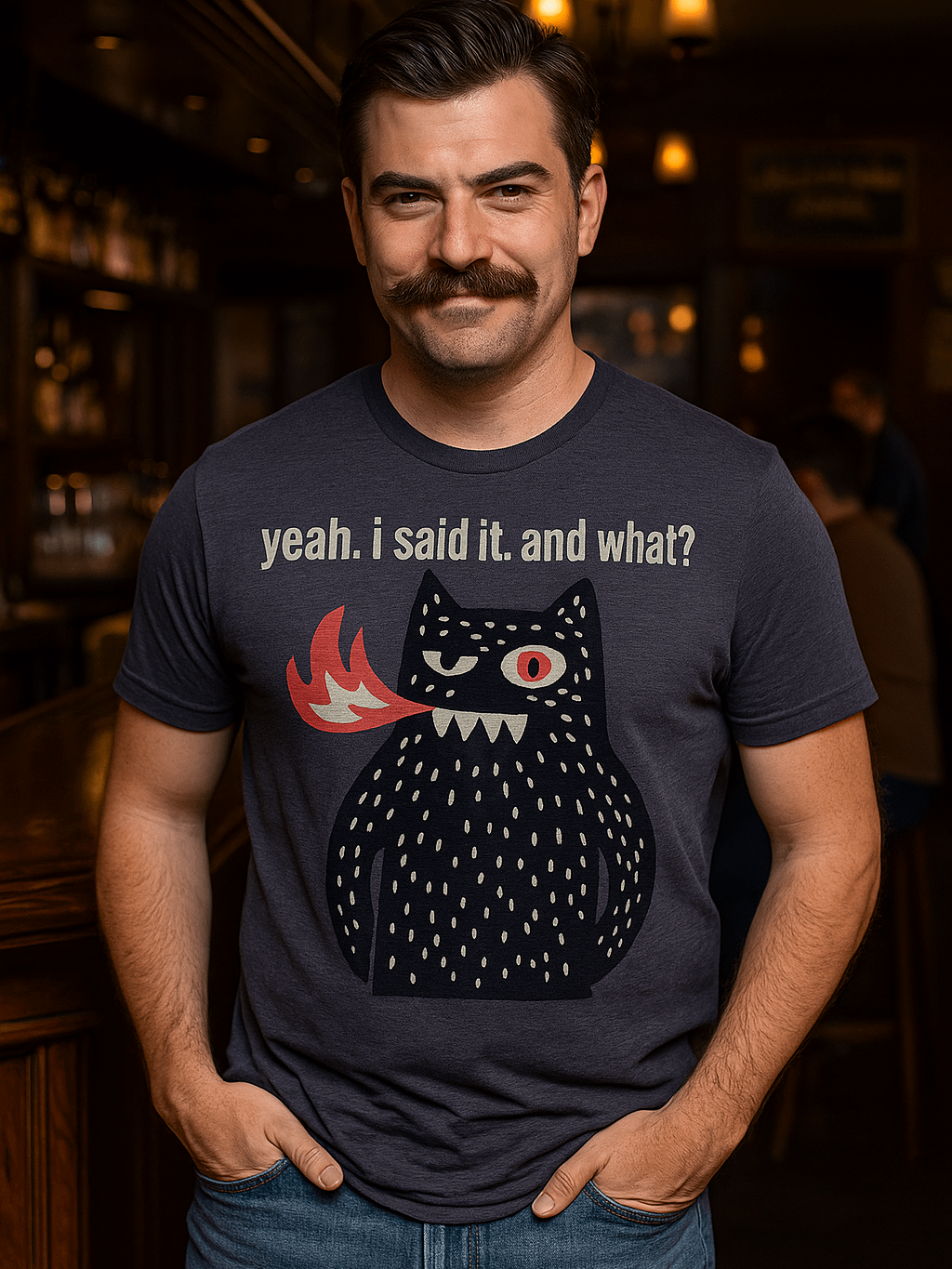 Dark Cat T-Shirt – Unisex Tee - UnkoCon Original T-Shirt product image (4)