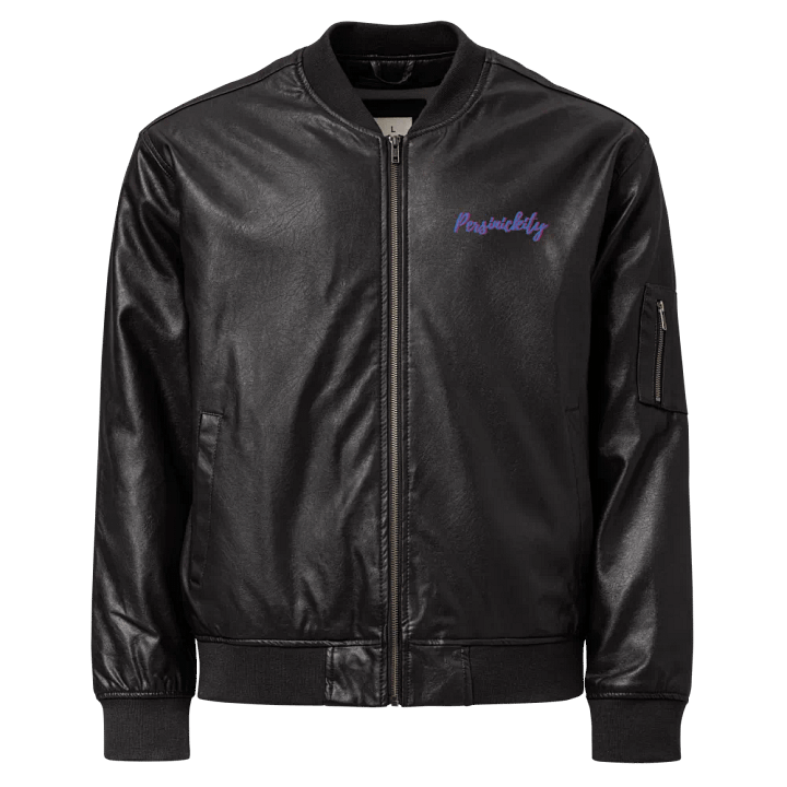 Persinickity Faux Leather Bomber Jacket product image (1)