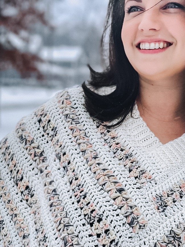 Maple Lodge Crochet Poncho Pattern | Instant PDF download with Photo Tutorial product image (4)