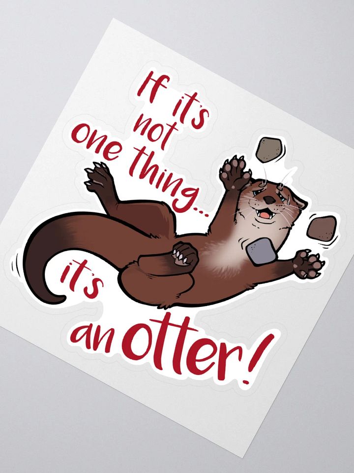 Otter Juggle Vinyl Sticker product image (2)