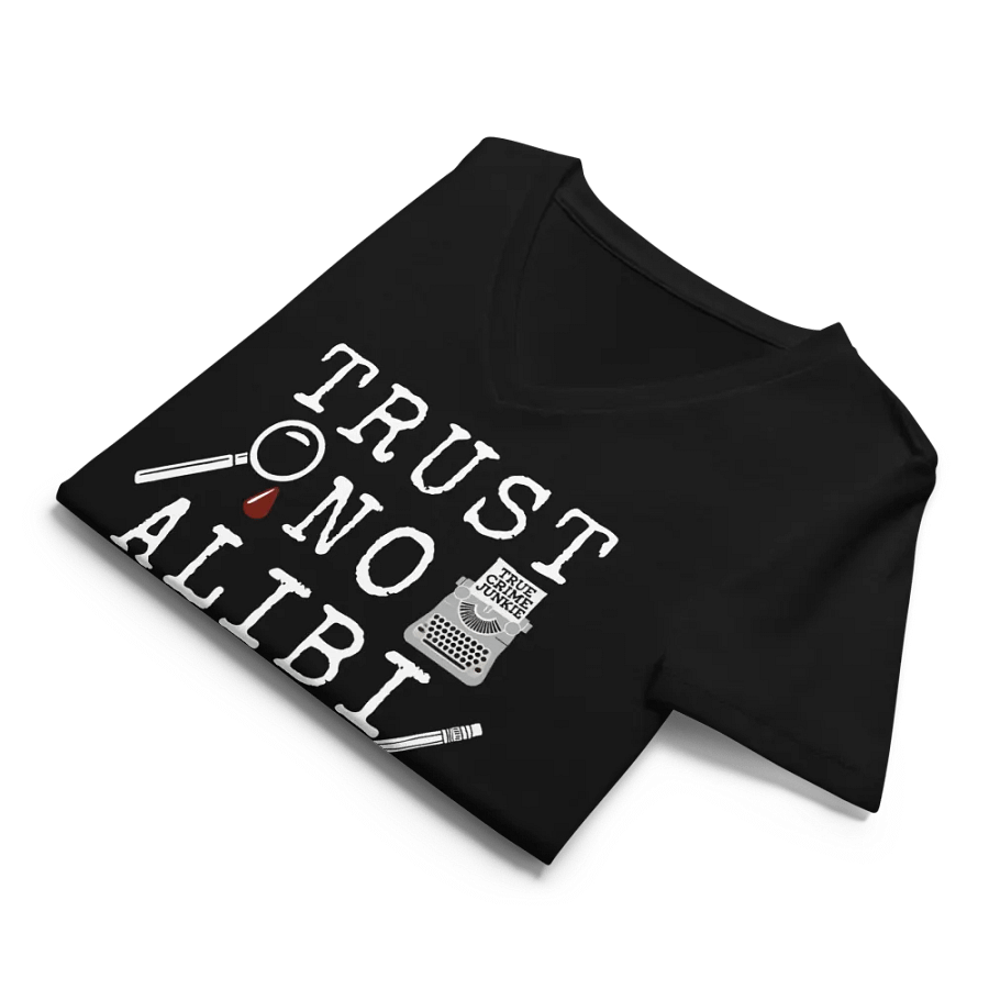 CrimeClothes Trust No Alibi Relaxed V-Neck T-Shirt product image (58)