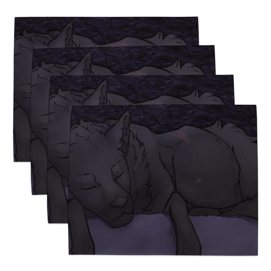 "The Slumbering Wolf" Placemat Set product image (1)