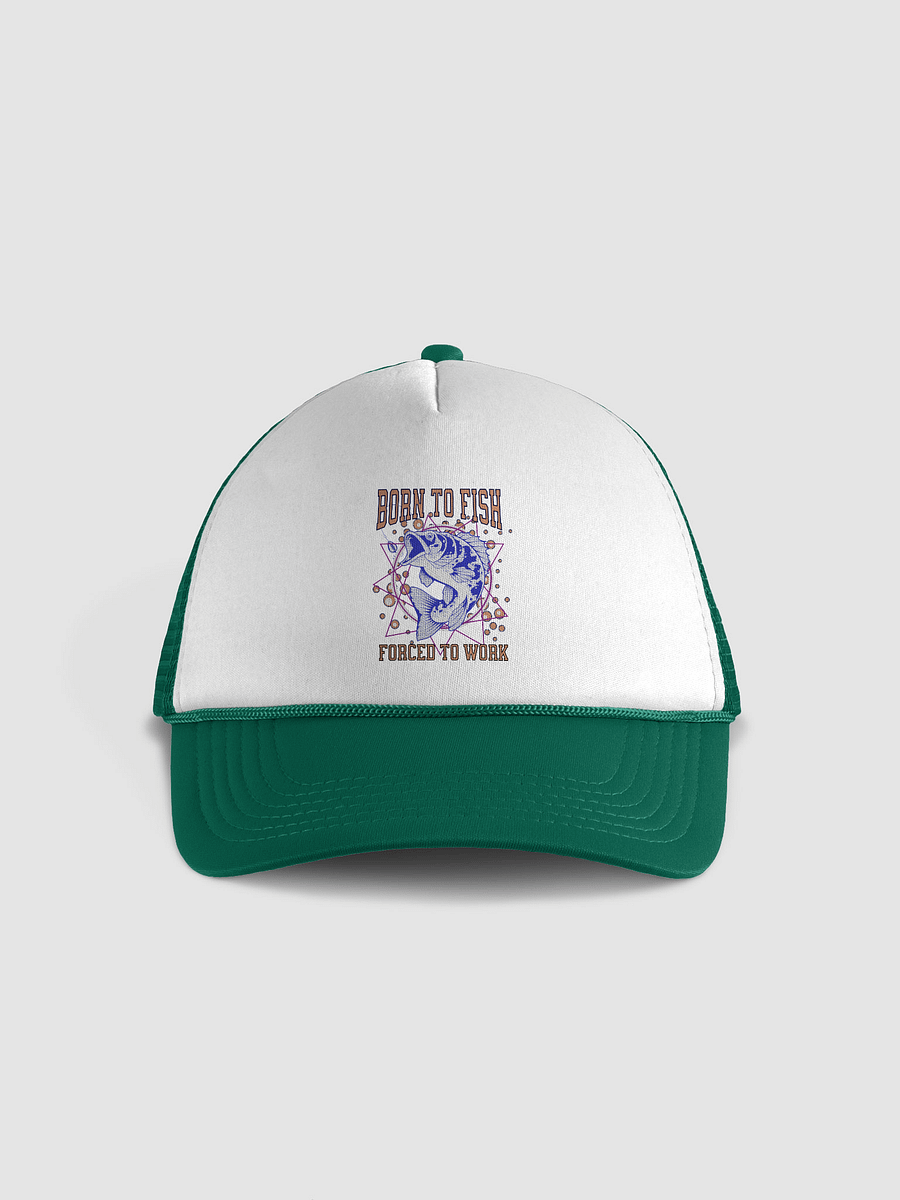 Born To Fish Forced To Work Bass Fishing Trucker Hat product image (5)