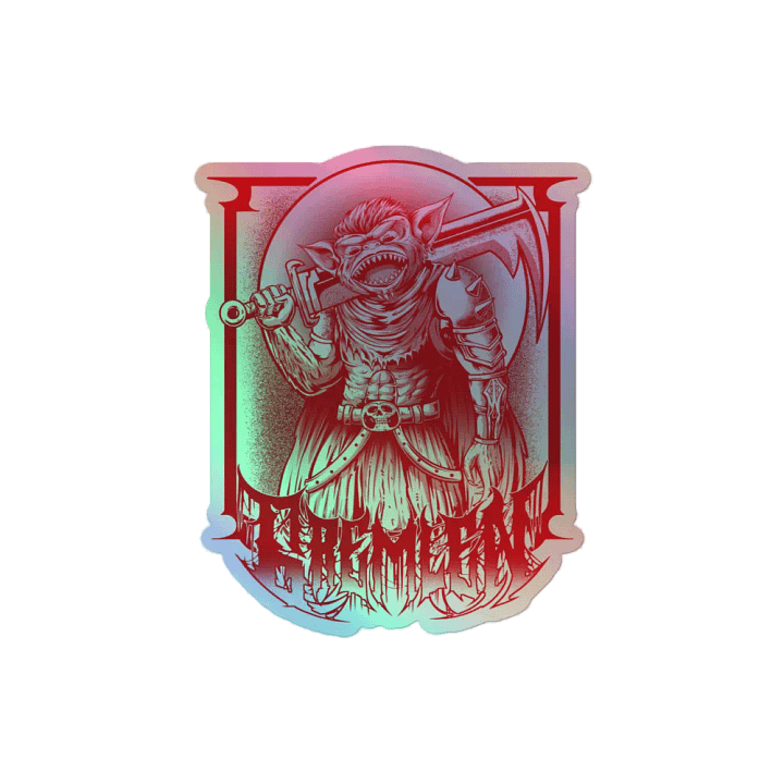 Goblin Warrior Holographic Sticker product image (2)