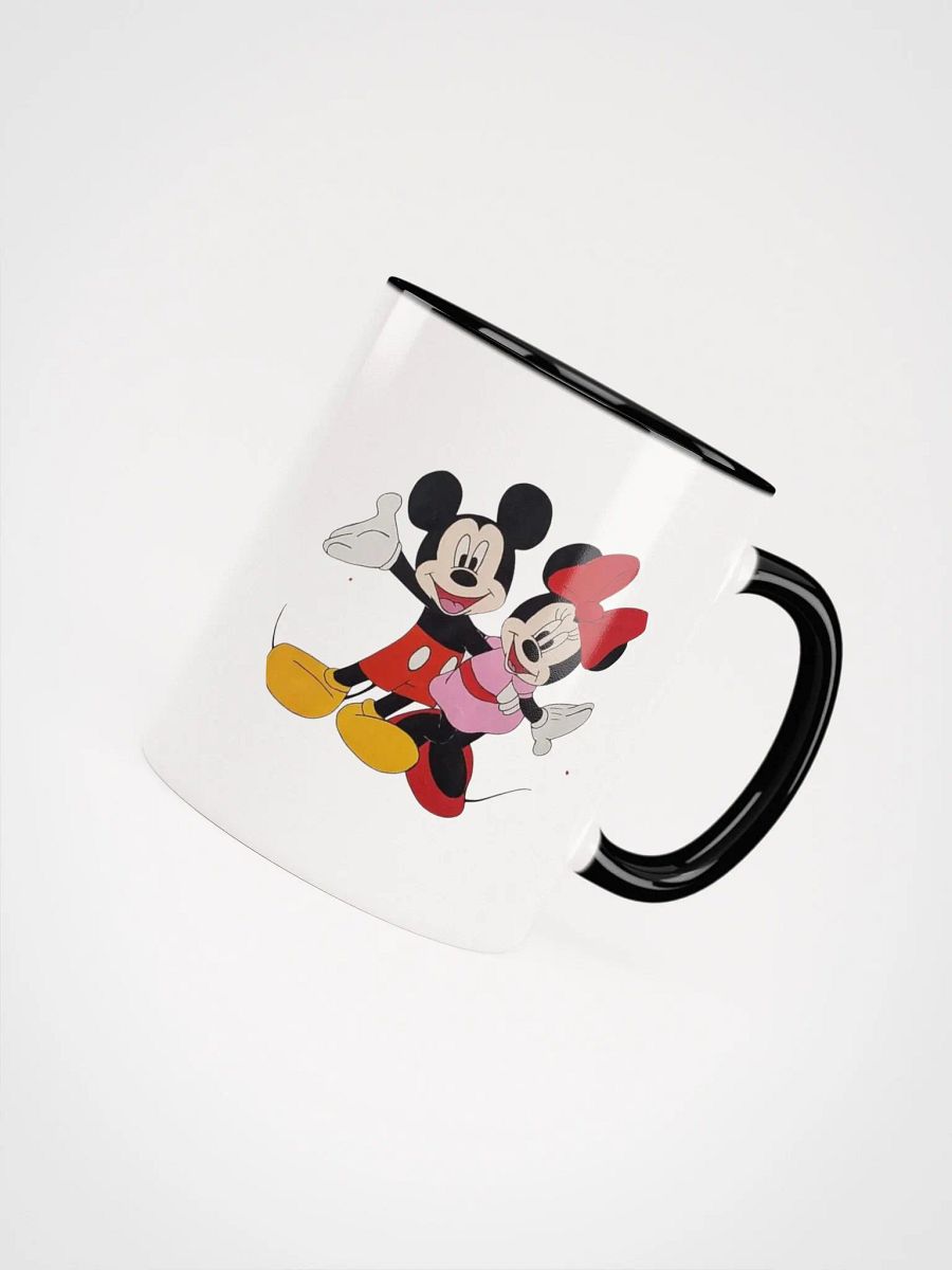 Mickey and Minnie mouse (art by Dina R.) - Ceramic Mug with Color Inside product image (37)