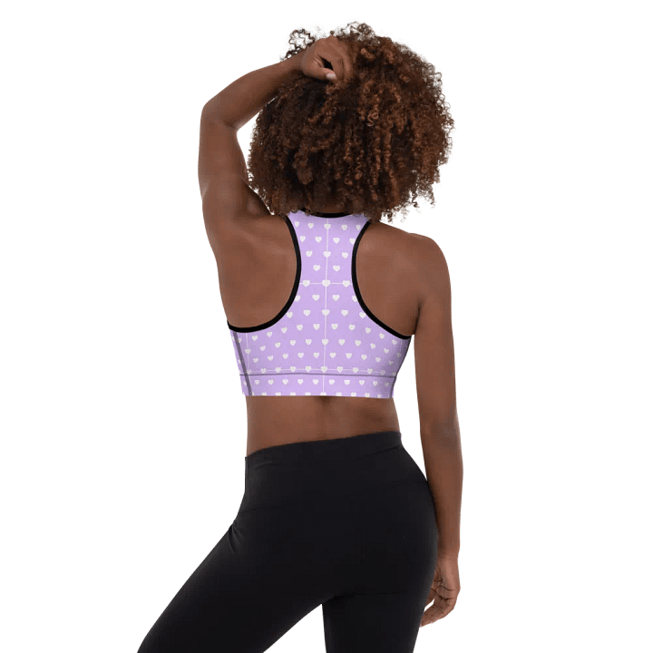 Pastel Heart Seamless Pattern Padded Sports Bra - V3 product image (1)