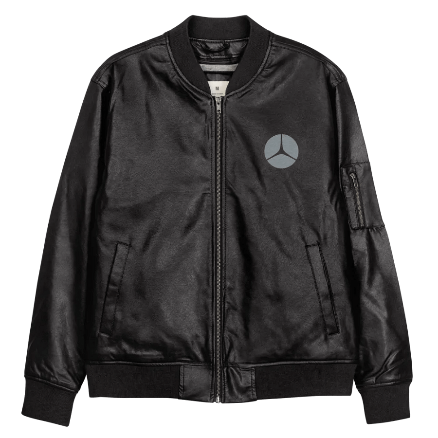 Radiant Star Faux Leather Bomber Jacket product image (11)