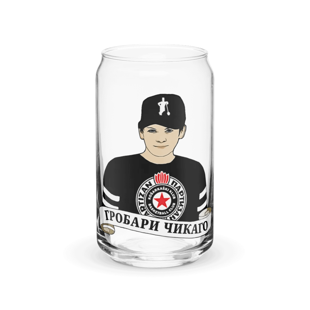 Grobari Čikago KK Partizan Can-Shaped Glass product image (1)
