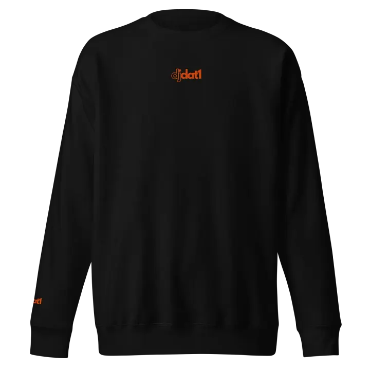 [DAT1] Premium Black Sweatshirt w/Embroidered logo (mango logo) product image (1)