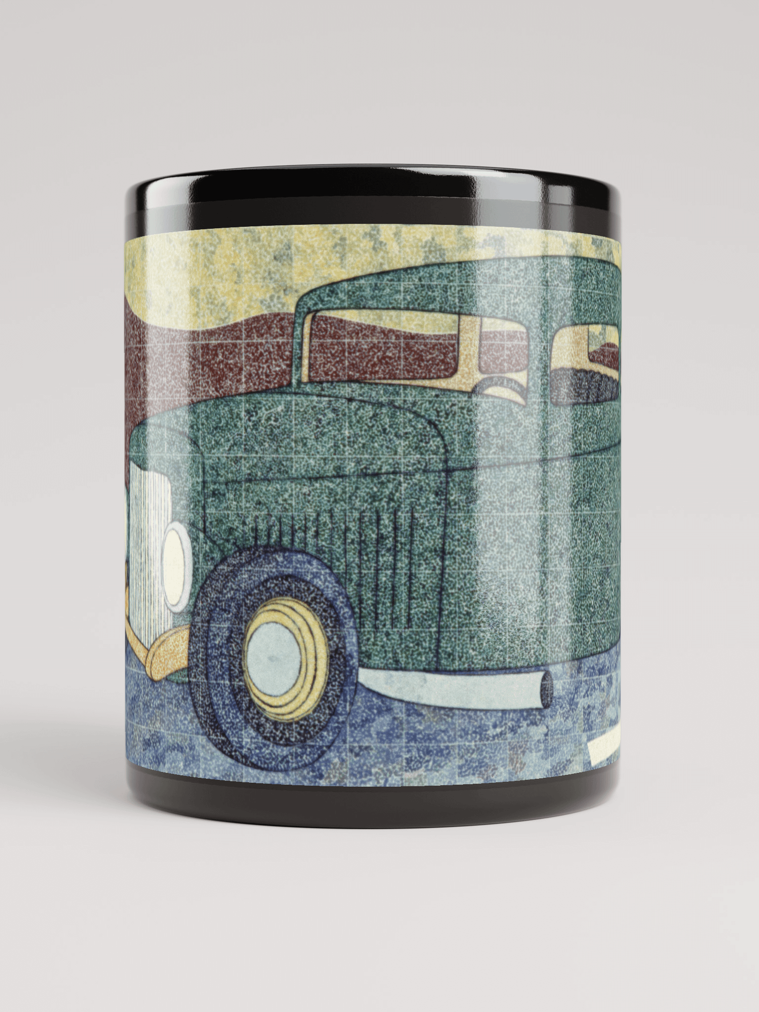 Green Hotrod Black Glossy Mug product image (1)
