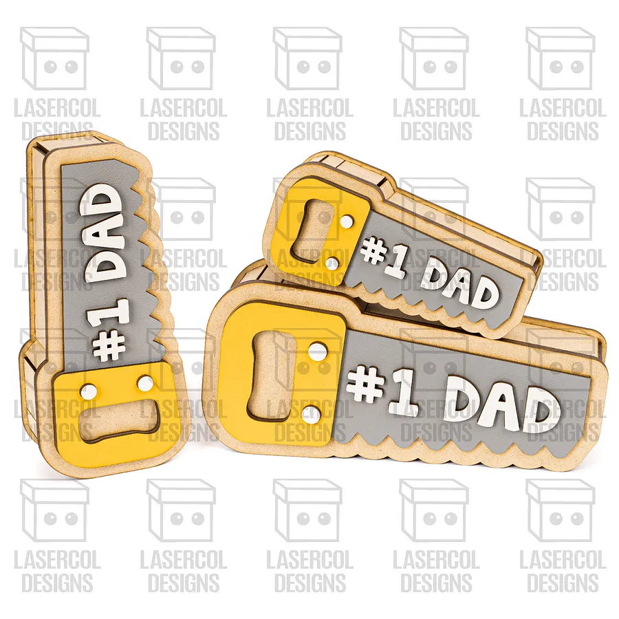 Saw Shaped Father's Day Gift Boxes (3 Sizes) - Laser Cut Files product image (4)