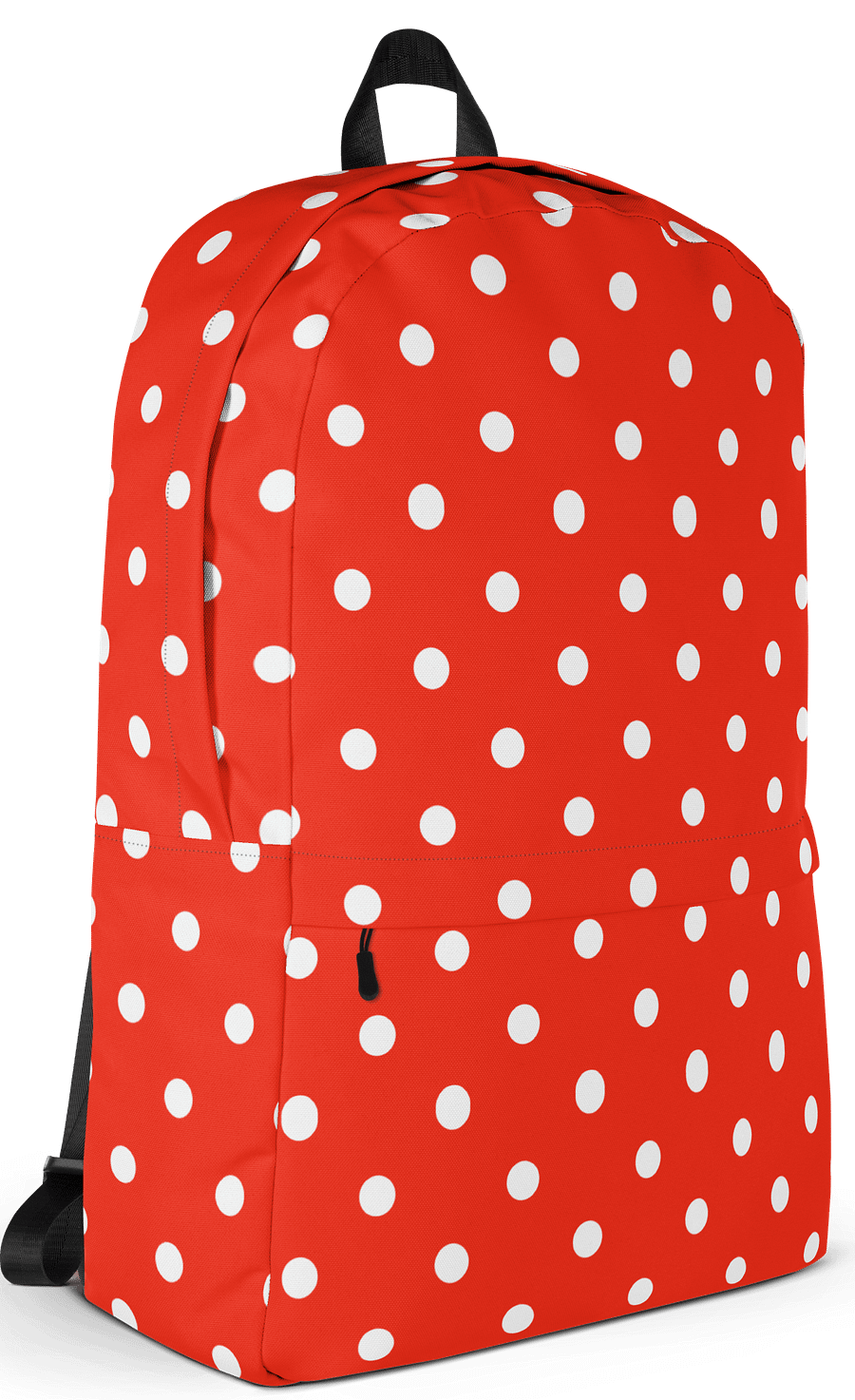 White Polka Dots on Red Backpack product image (5)