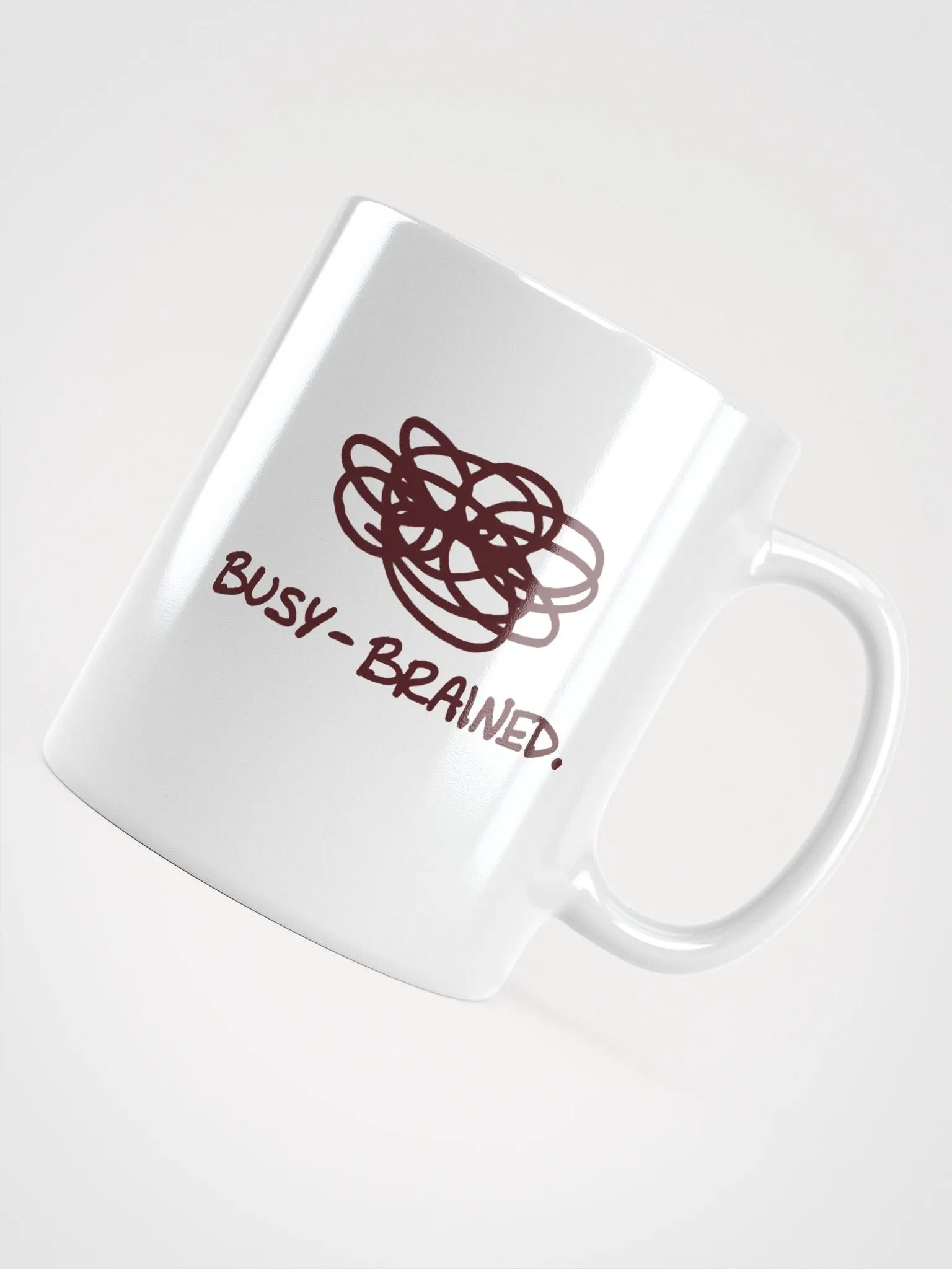 BUSY-BRAINED (maroon design) mug product image (7)