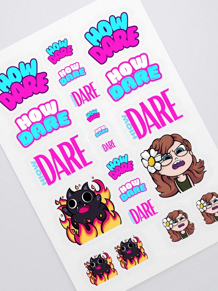 HOW DARE Sticker Sheet product image (1)