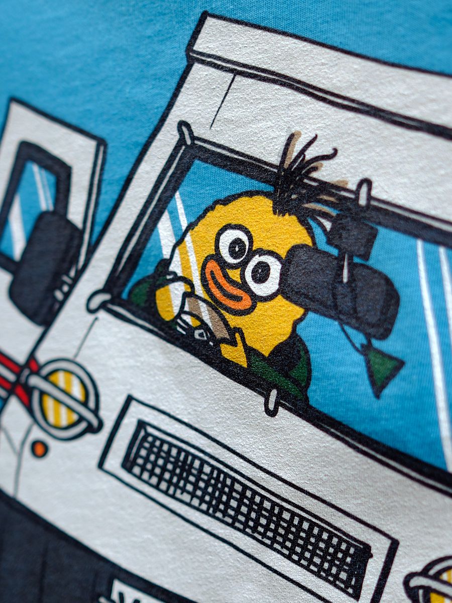 Wheelie Yellow Driving unisex T-shirt! (front print only!) product image (3)