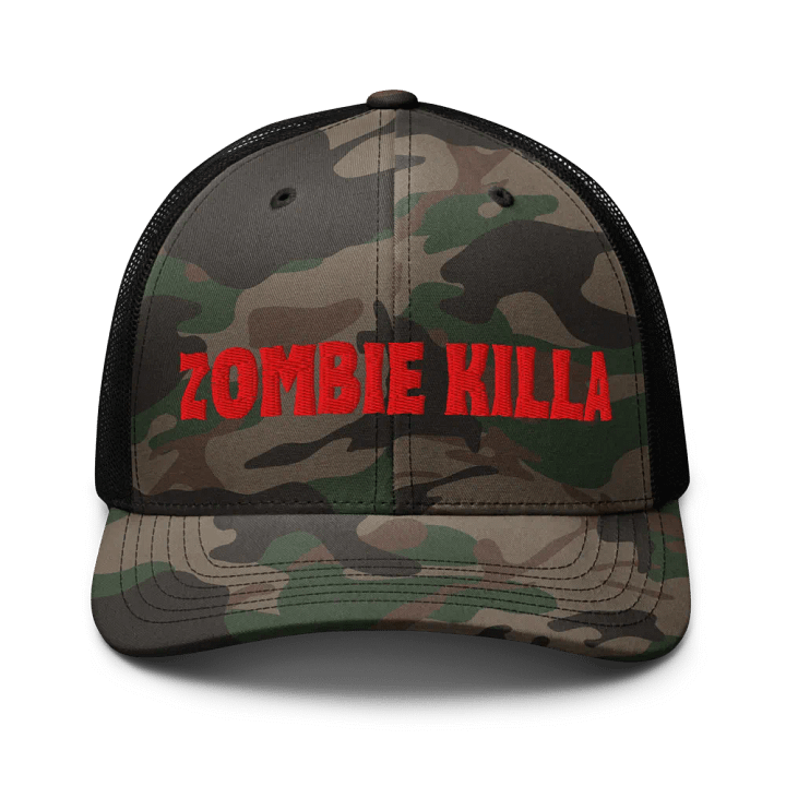 ZOMBIE KILLA Camo Trucker Hat product image (1)