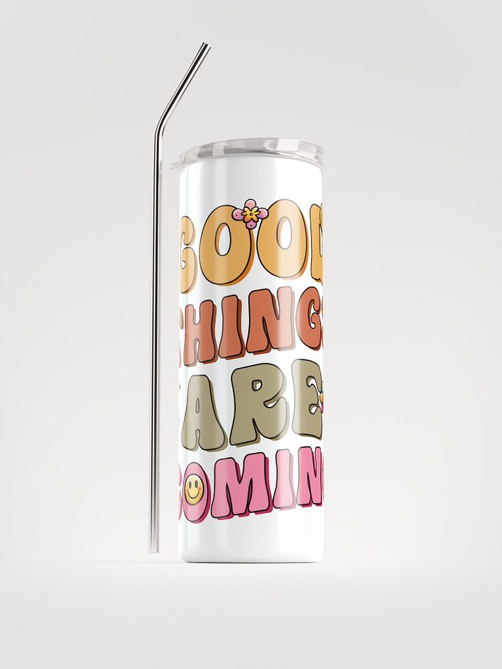 Optimistic Vibes Stainless Steel Tumbler product image (1)