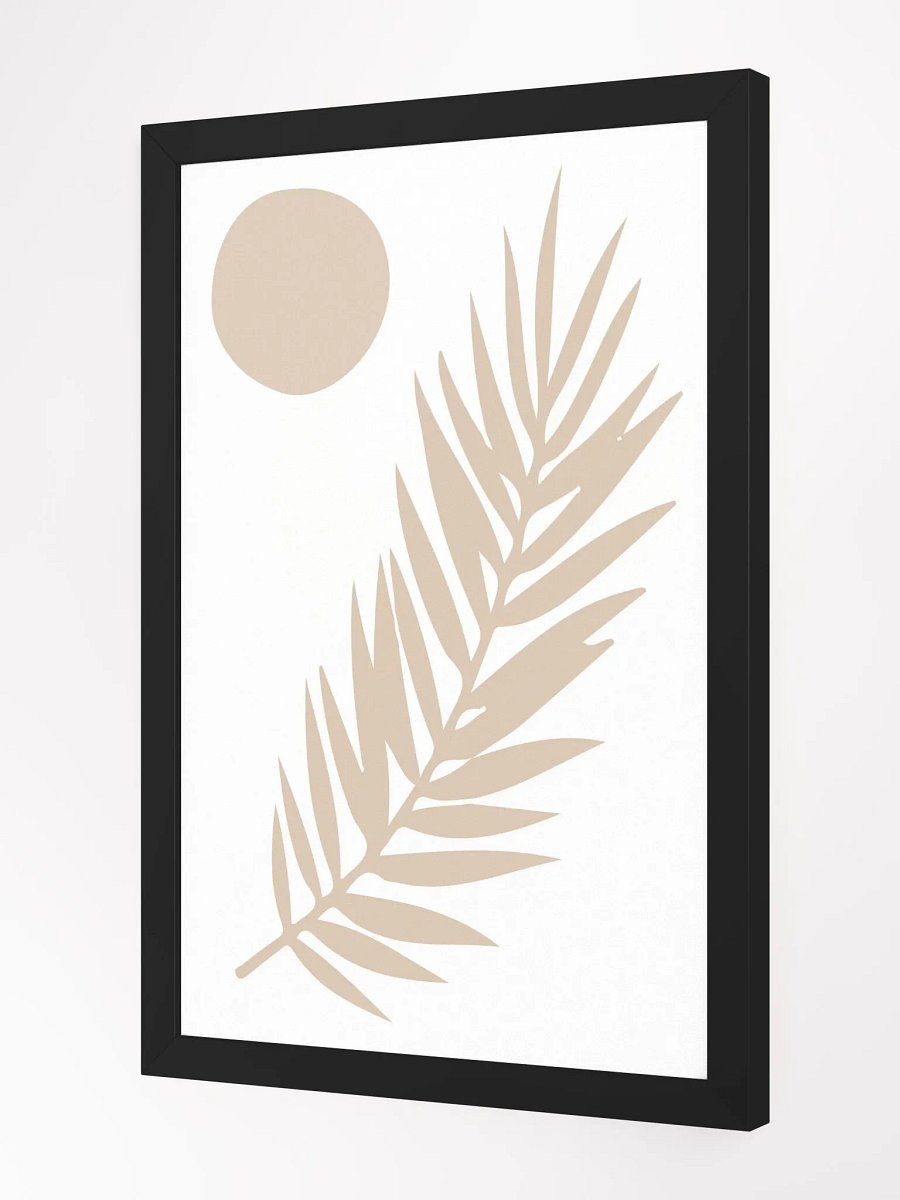 Beige Palm Leaf Circular Framed Poster product image (9)